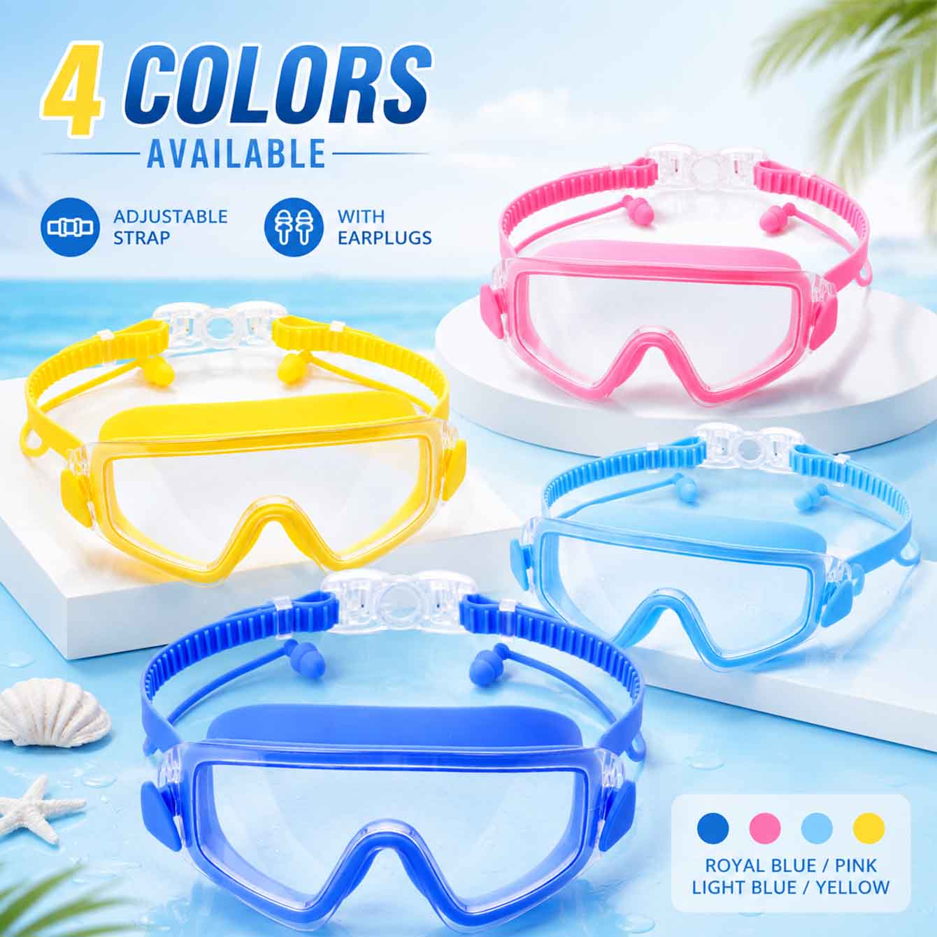 Anti Pollution Mask - 1PC แว่นตาว่ายน้ำหน้ากากดำน้ำสำหรับเยาวชนป้องกันหมอก 180 ° วิวที่สวยงาม