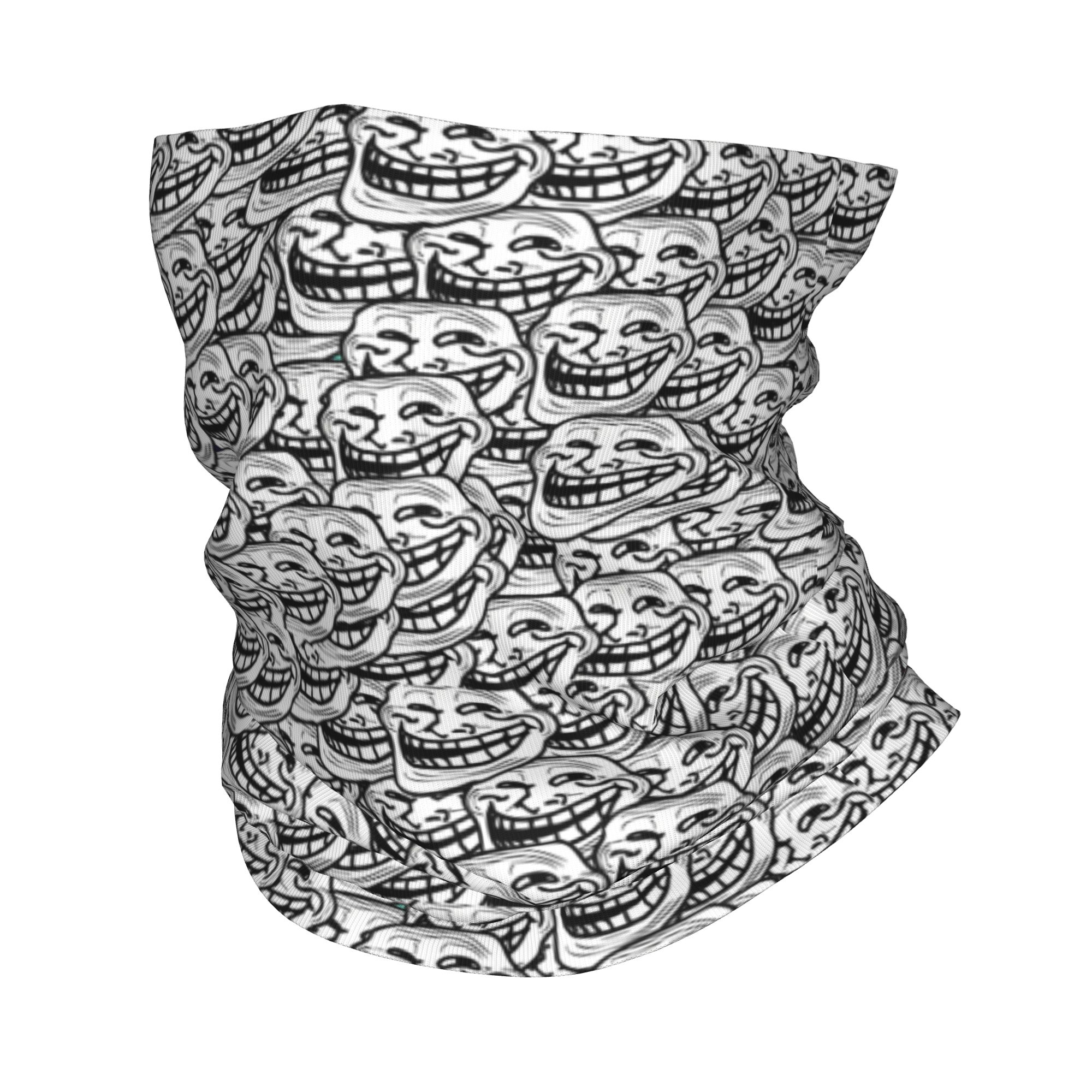 Neck Gaiter Face Cover - ผ้าคลุมหน้าลายการ์ตูนอนิเมะตลกๆ สำหรับเล่นเกม คอมมิค แบบกันลม ผ้าพันคอ ผ้าคลุมศีรษะ