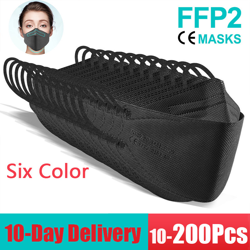 Disposable Surgical Mask - จัดส่งภายใน10วัน! หน้ากาก FFP2ผู้ใหญ่หน้ากากปลา KN95 FPP2หน้ากากป้องกันฝุ่นอนามัยใช้ซ้ำได้