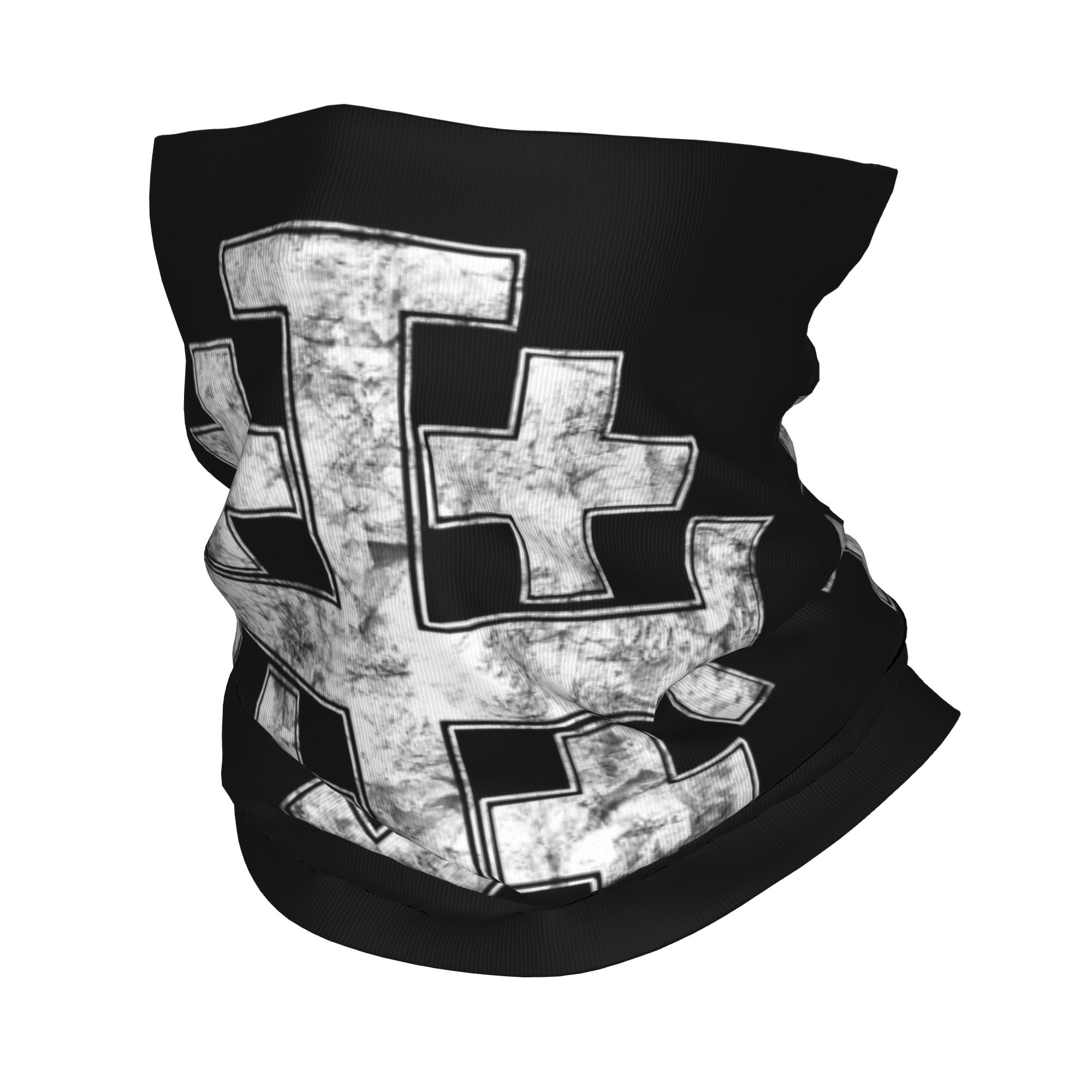 Neck Gaiter Face Cover - ผ้าพันคอคริสเตียนลายกางเขนอัศวินเยรูซาเล็ม ผ้าคลุมคอ บาลาคลาวา หน้ากากปิดหน้า ผ้าพันคอพิมพ์ลายเทมพลาร์ พระเยซู