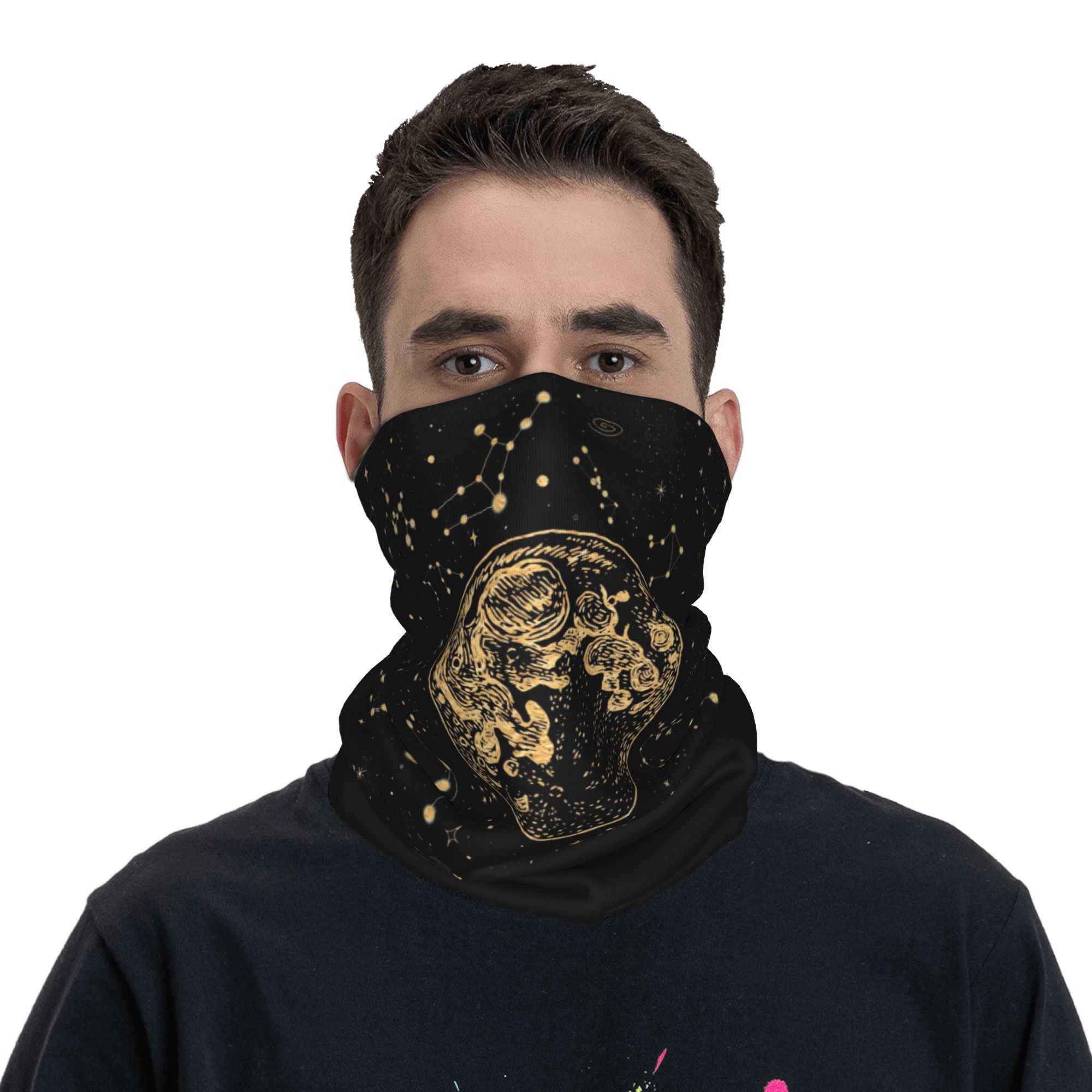 ผ้าพันคอแบบมีฮู้ดลายกาแล็กซี่  - Neck Gaiter Face Cover บทวิจารณ์และราคา