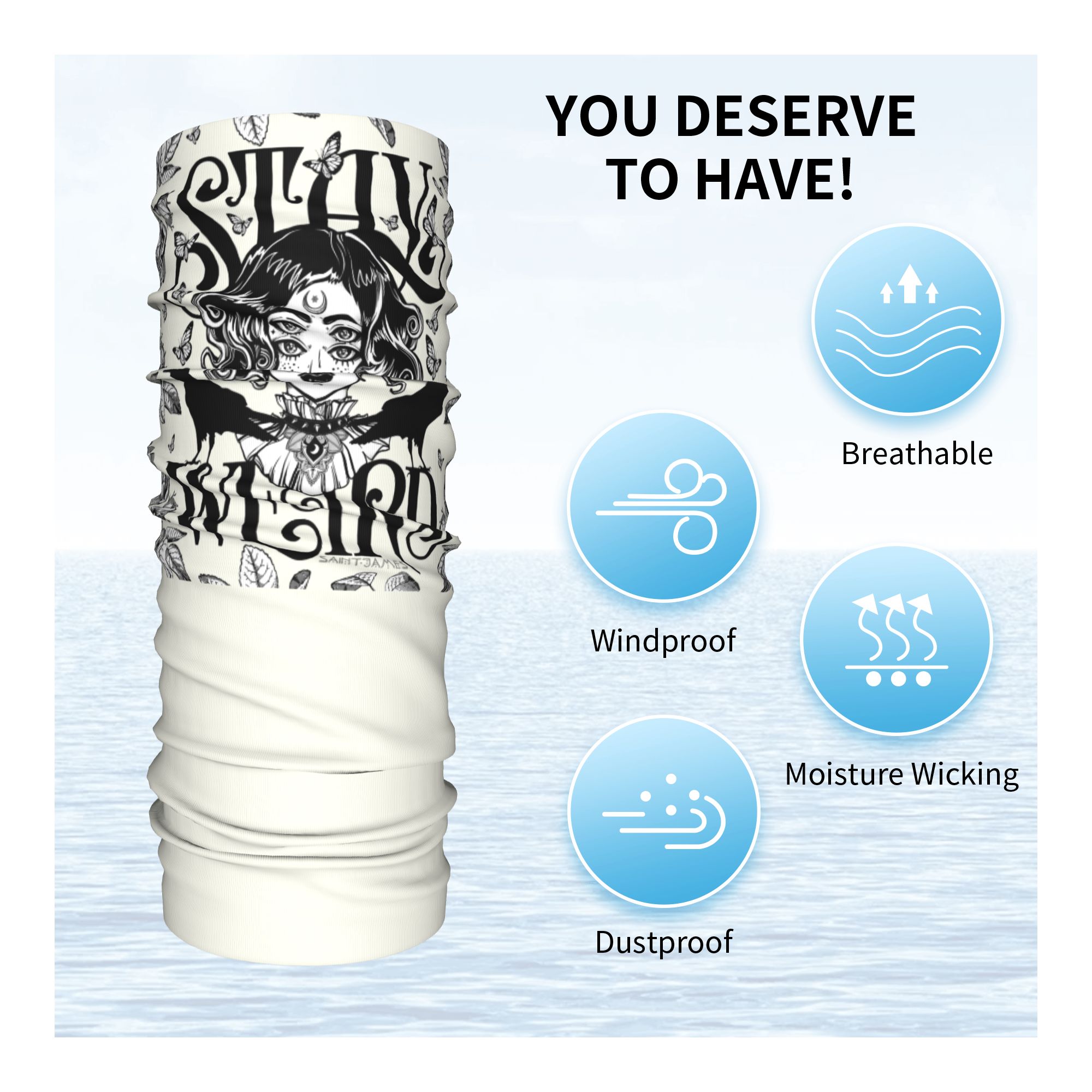 ผ้าพันคอแบบคลุมหน้า ป้องกันลม  - Neck Gaiter Face Cover บทวิจารณ์และราคา