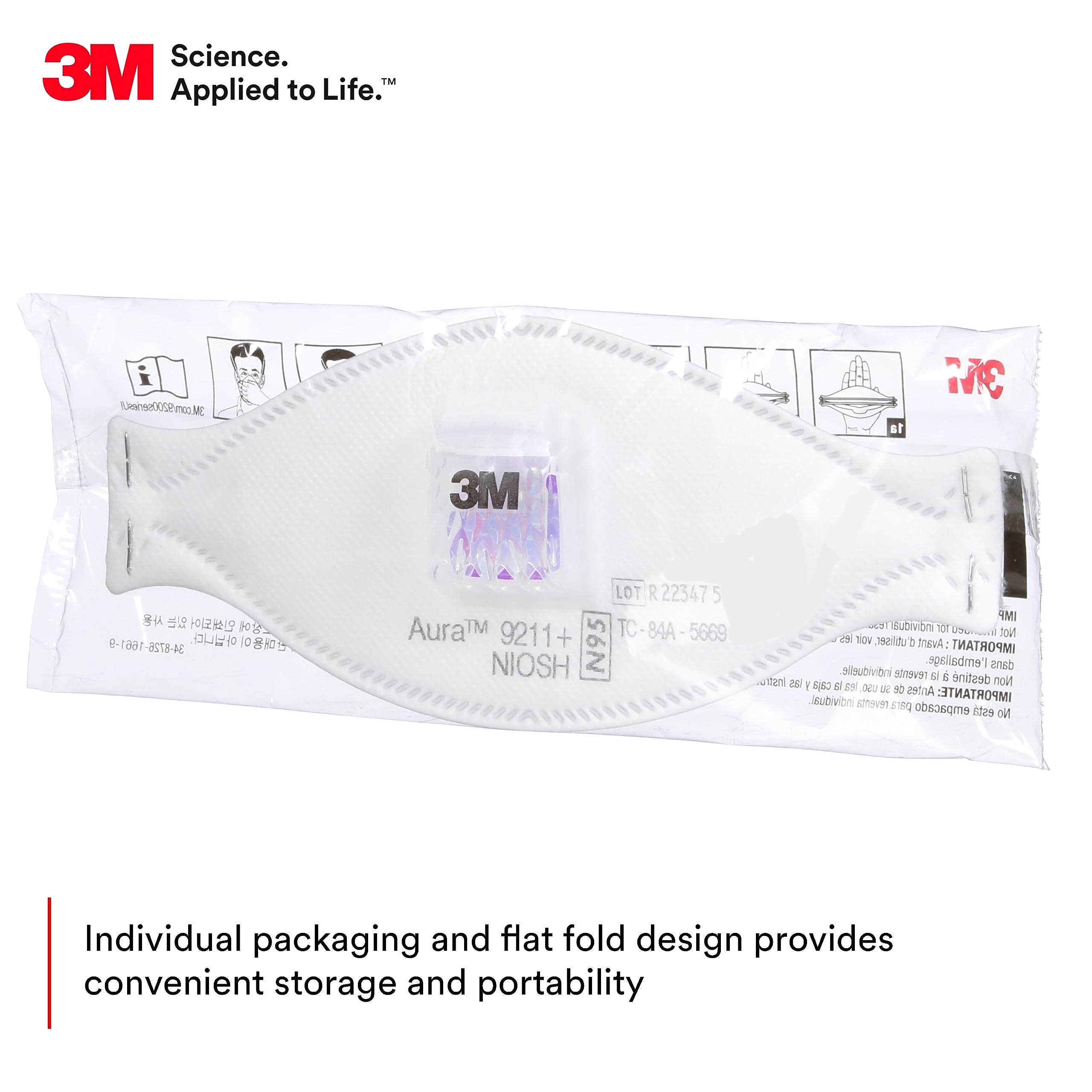 หน้ากากป้องกันฝุ่นละออง 3M Aur - Dust Mask Construction บทวิจารณ์และราคา