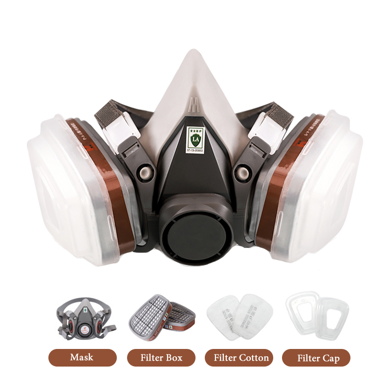 ครึ่งหน้า6200แก๊ส Mask เคมีหน้ - Dust Mask Construction บทวิจารณ์และราคา