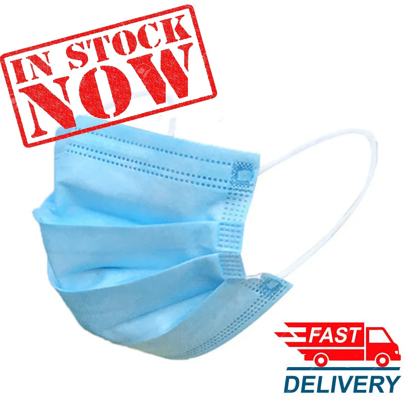 หน้ากากใบหน้าแบบใช้แล้วทิ้ง 3  - Disposable Mask Blue บทวิจารณ์และราคา