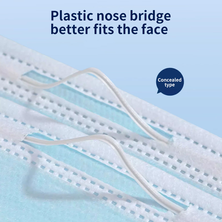 100 ชิ้น หน้ากากแบบใช้แล้วทิ้ง - Disposable Mask Blue บทวิจารณ์และราคา