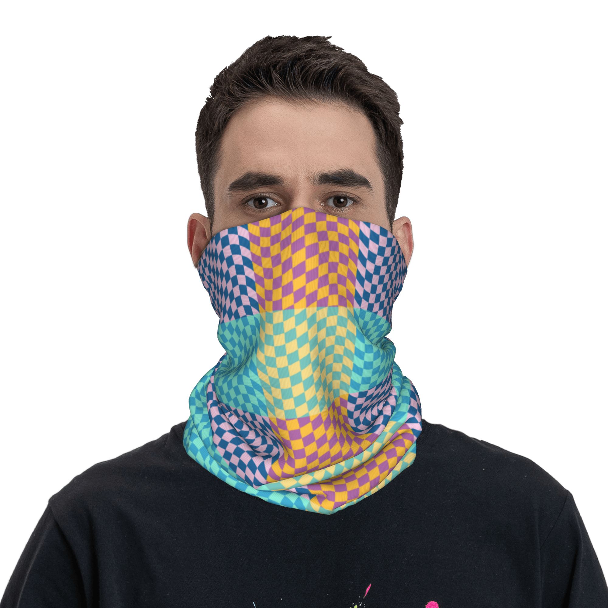 ผ้าพันคอแบบเช็คเกอร์สีตามสั่ง  - Neck Gaiter Face Cover บทวิจารณ์และราคา